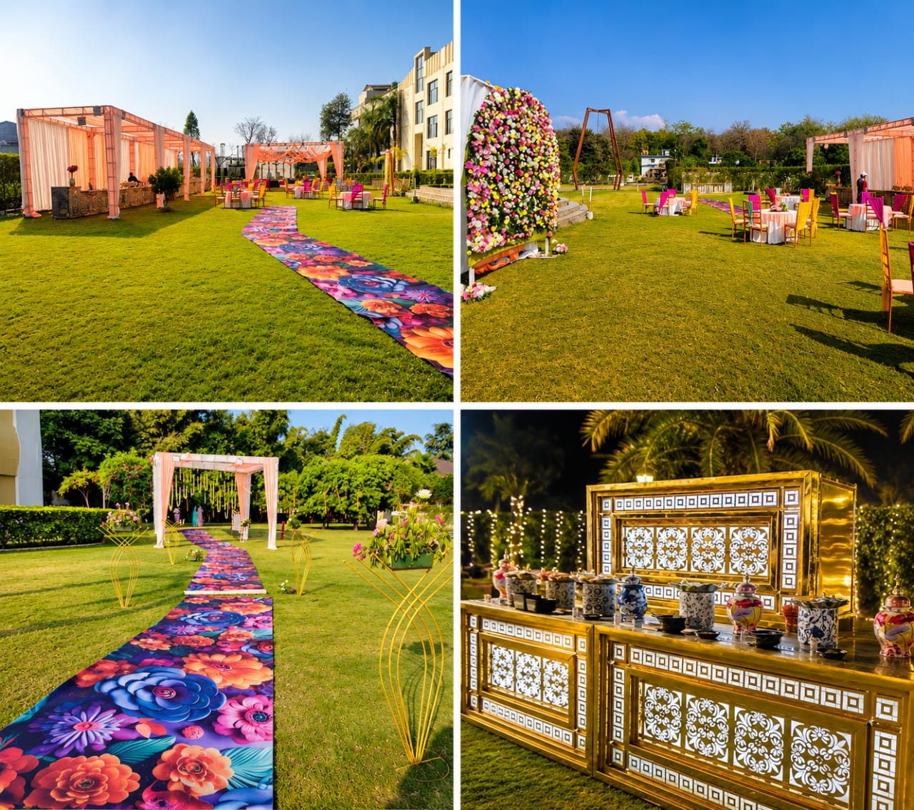 Lawn destination wedding venue Jim Corbett